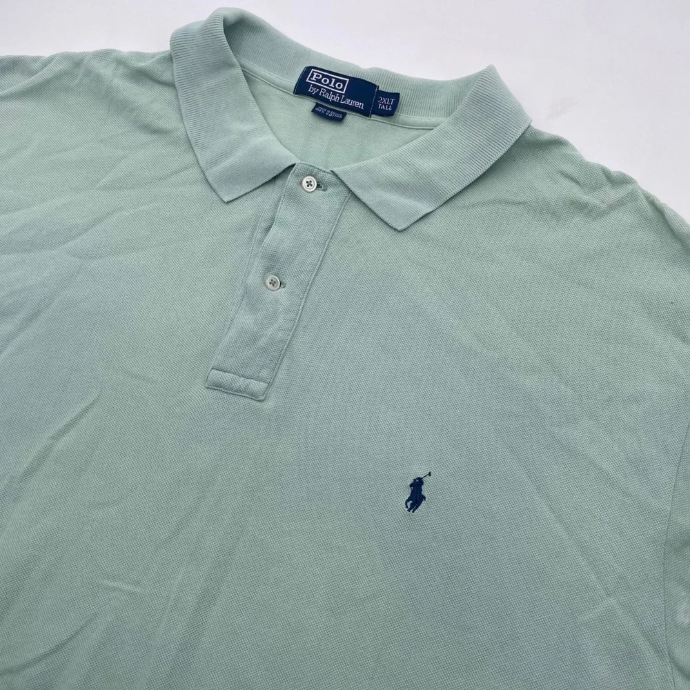 Polo Ralph Lauren Classic Fit Pique Polo Shirt Mens 2XLT Mint Green Cotton Pony